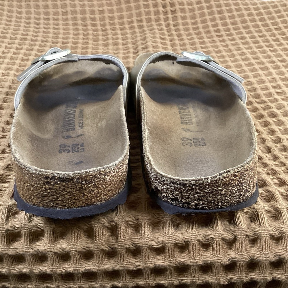 Birkenstock Madrid Gold Metallic Leather Womens Size 39 US 8 Sandals - Picture 9 of 9